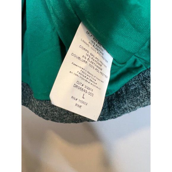 NEW Lush sweater dress ribbed long sleeve twist back off shoulder green size L - Picture 6 of 6